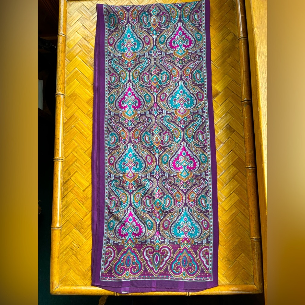 Vintage purple paisley scarf